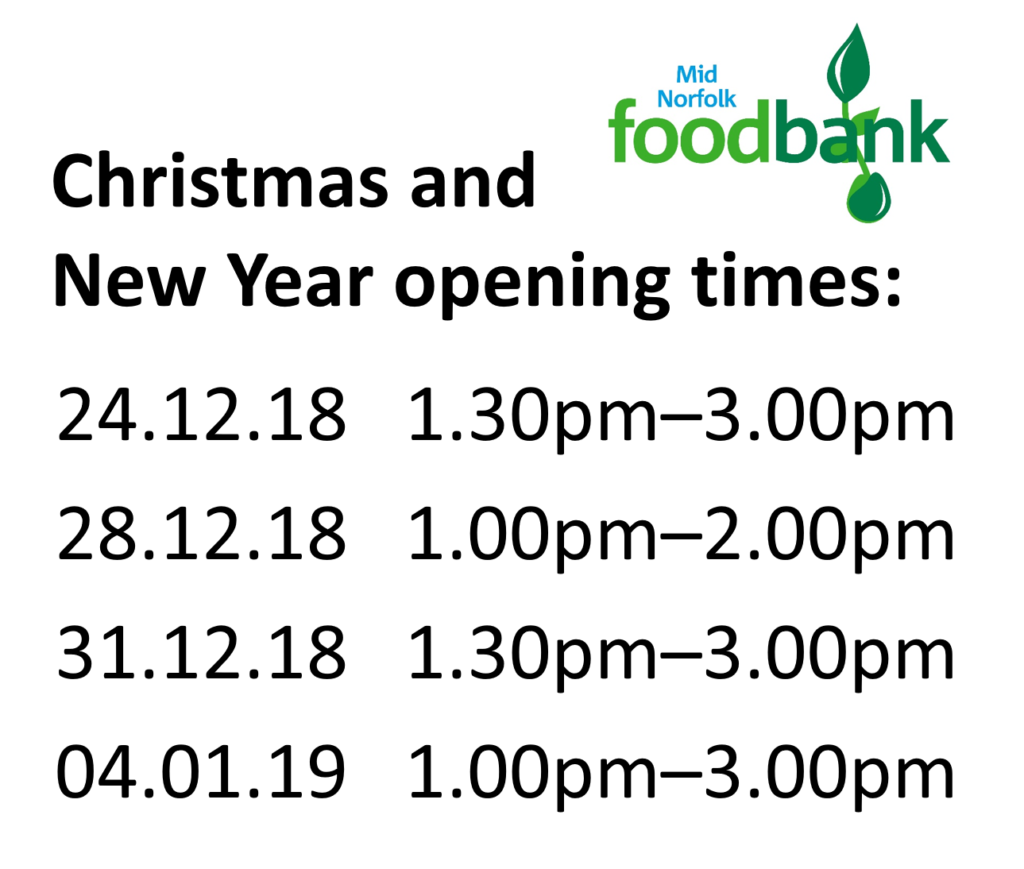 Dereham Centre Christmas and New Year Opening 2018/19 Mid Norfolk